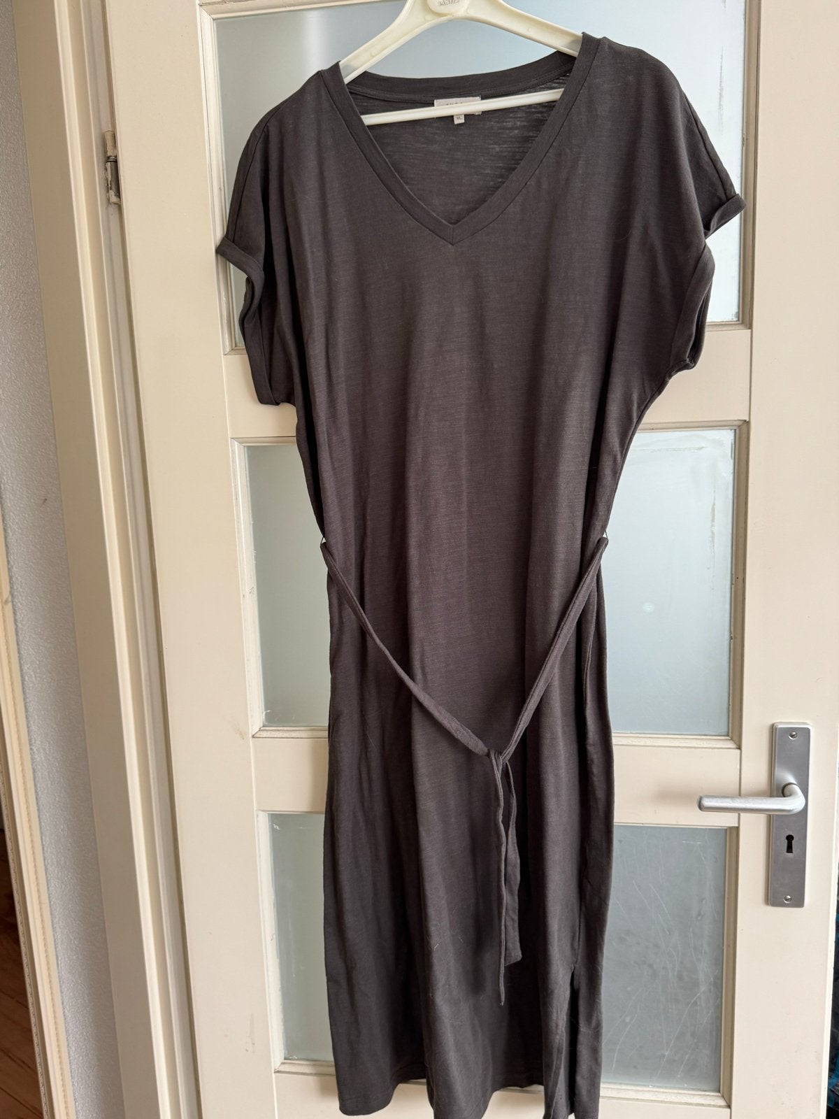 Zuss bruine 100% katoenen zomerjurk met ceintuur XL, Kleding | Dames, Bruin, Maat 46/48 (XL) of groter, Ophalen of Verzenden, Gedragen