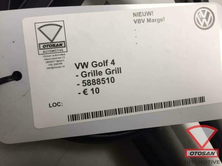 vw golf 4 grille grill nieuw! 5888510, Auto-onderdelen, Volkswagen, Volkswagen AG, Nieuw, Bumper