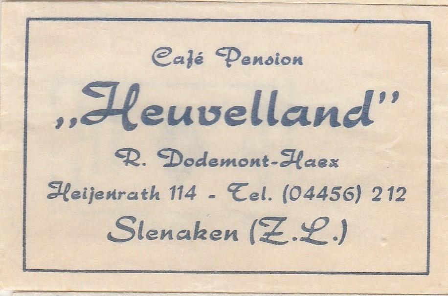 pension Heuvelland Heijenrath Slenaken - R Dodemont - Haex, Ophalen of Verzenden