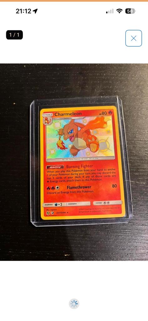 Pokémon Kaarten /SV94 Hidden Fates Shiny Charmeleon, Hobby en Vrije tijd, Verzamelkaartspellen | Pokémon, Ophalen of Verzenden