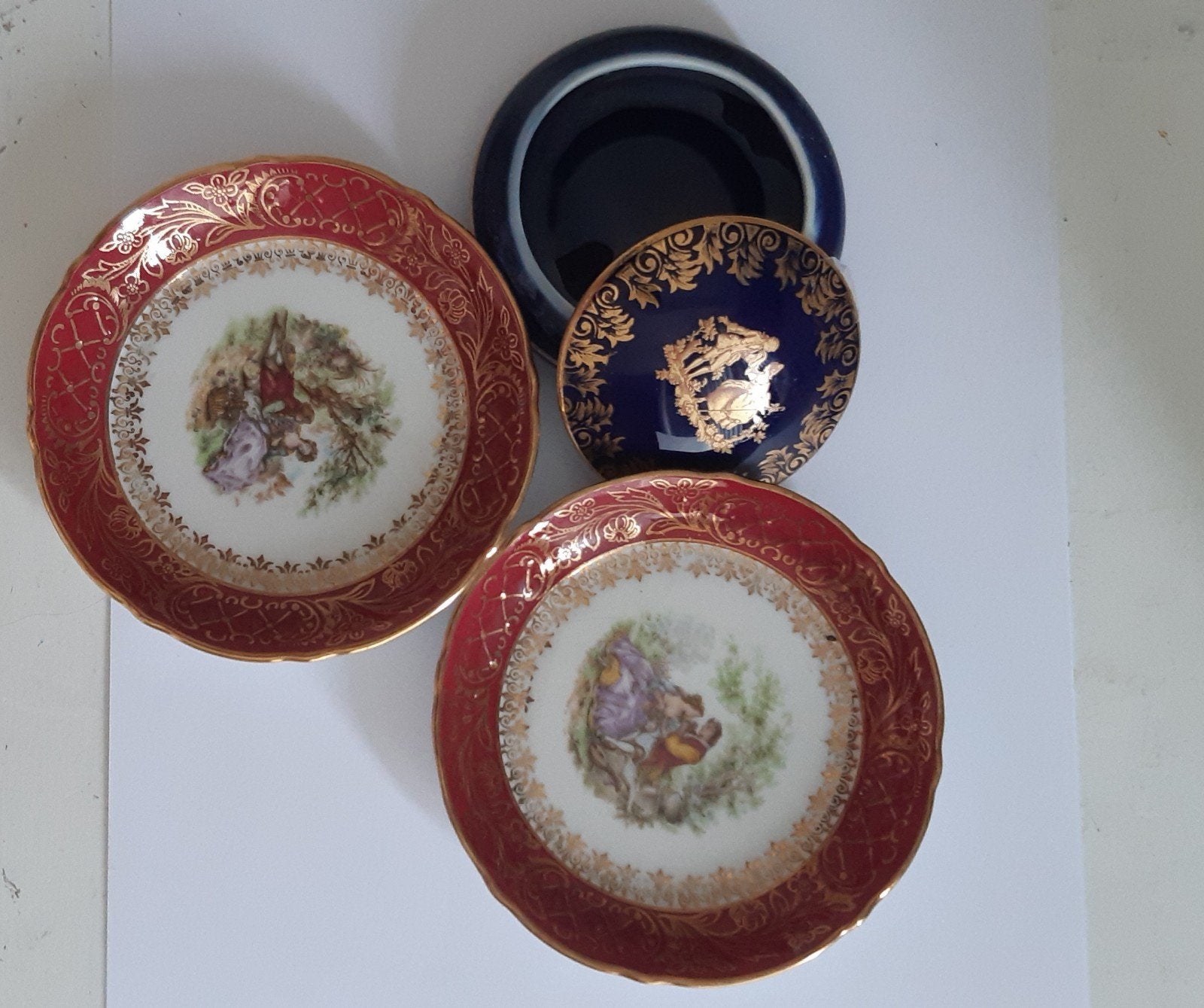 3 orginele Limoges bordjes. Puntgaaf, Ophalen of Verzenden
