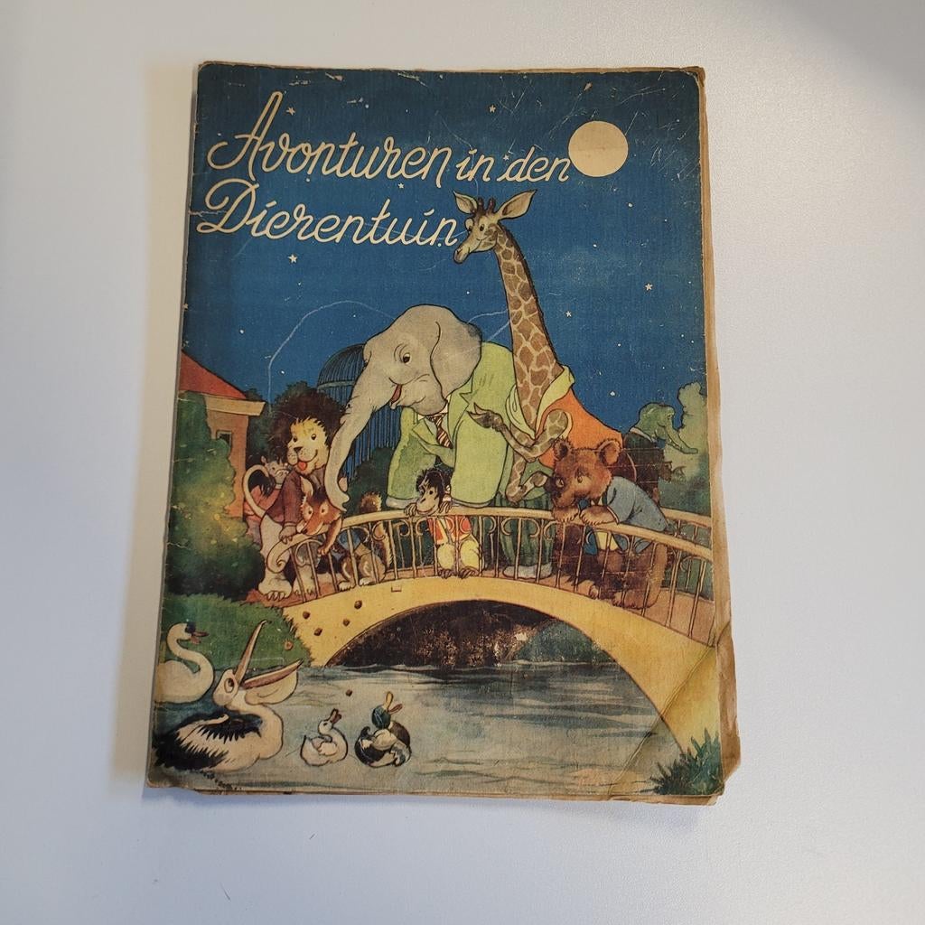Avonturen in den Dierentuin - Oud boekje, Ophalen of Verzenden, Gelezen, Prentenboek