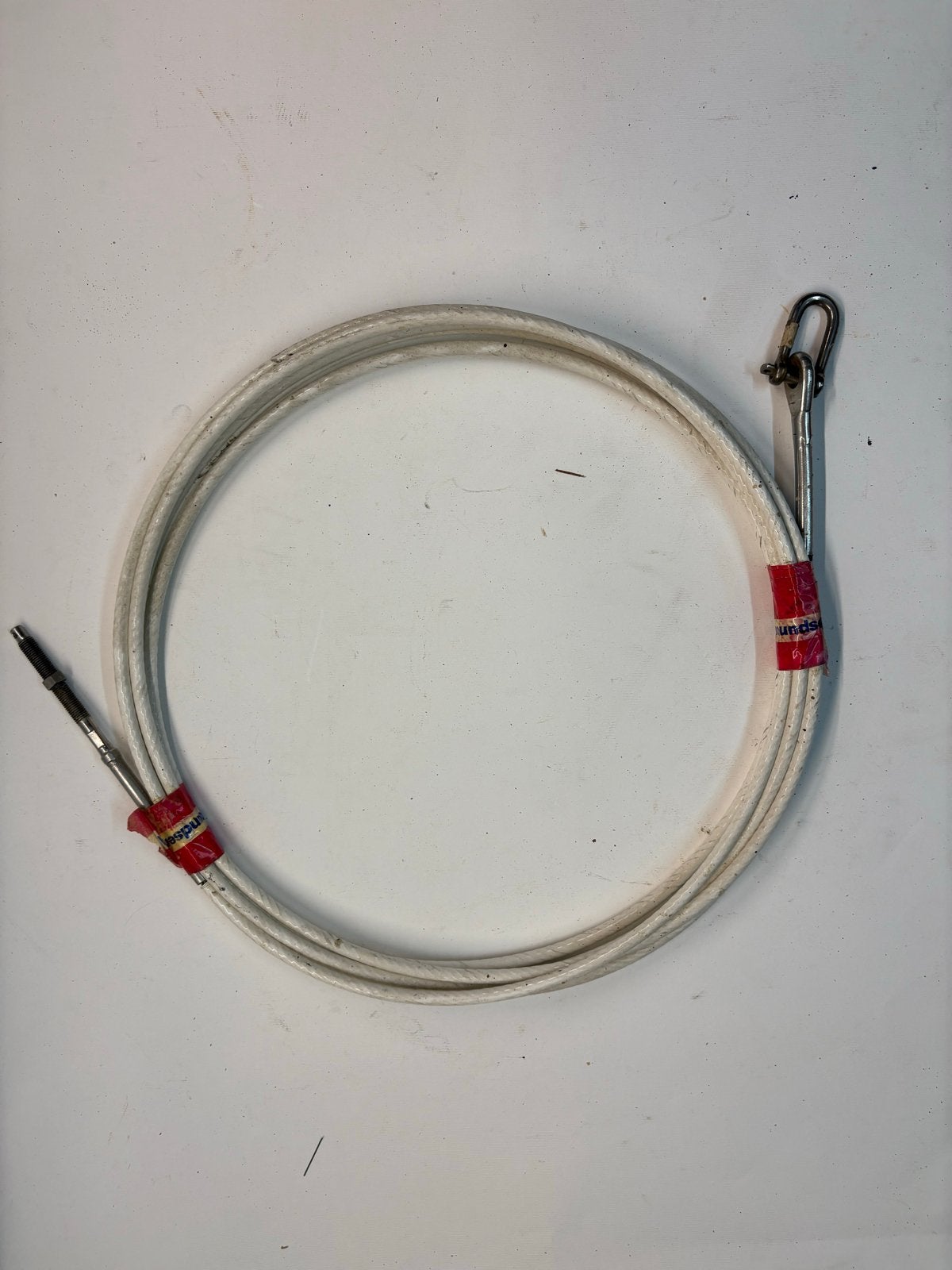 Witte kabel met haak - Gebruikt, Watersport en Boten, Ophalen of Verzenden, Gebruikt, Overige typen
