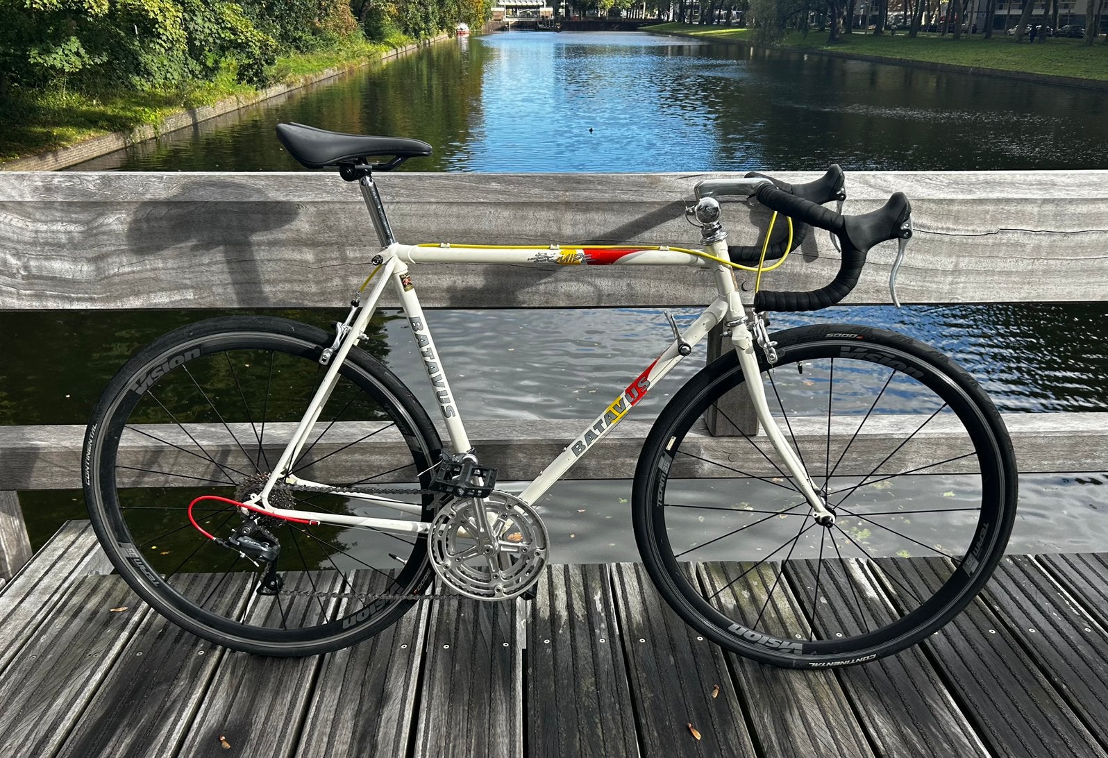 Neo-retro Batavus Equipe, moderne upgrades, Fietsen en Brommers, Ophalen, Batavus, Zo goed als nieuw, 53 tot 57 cm
