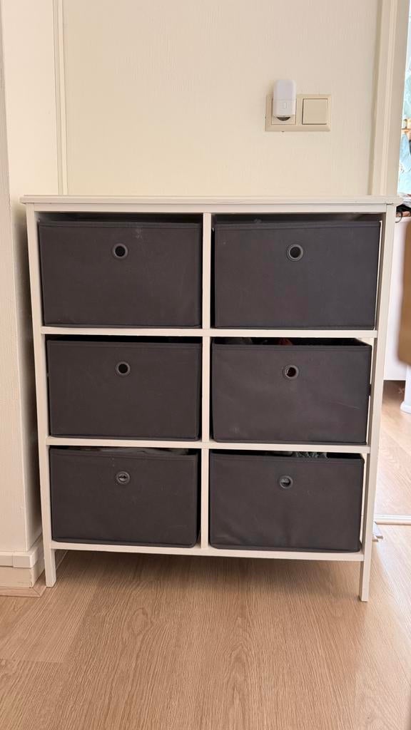 Kastje met stoffen lades 70x30x80cm, Huis en Inrichting, Kasten | Ladekasten, Ophalen, Overige materialen, 50 tot 100 cm, Zo goed als nieuw