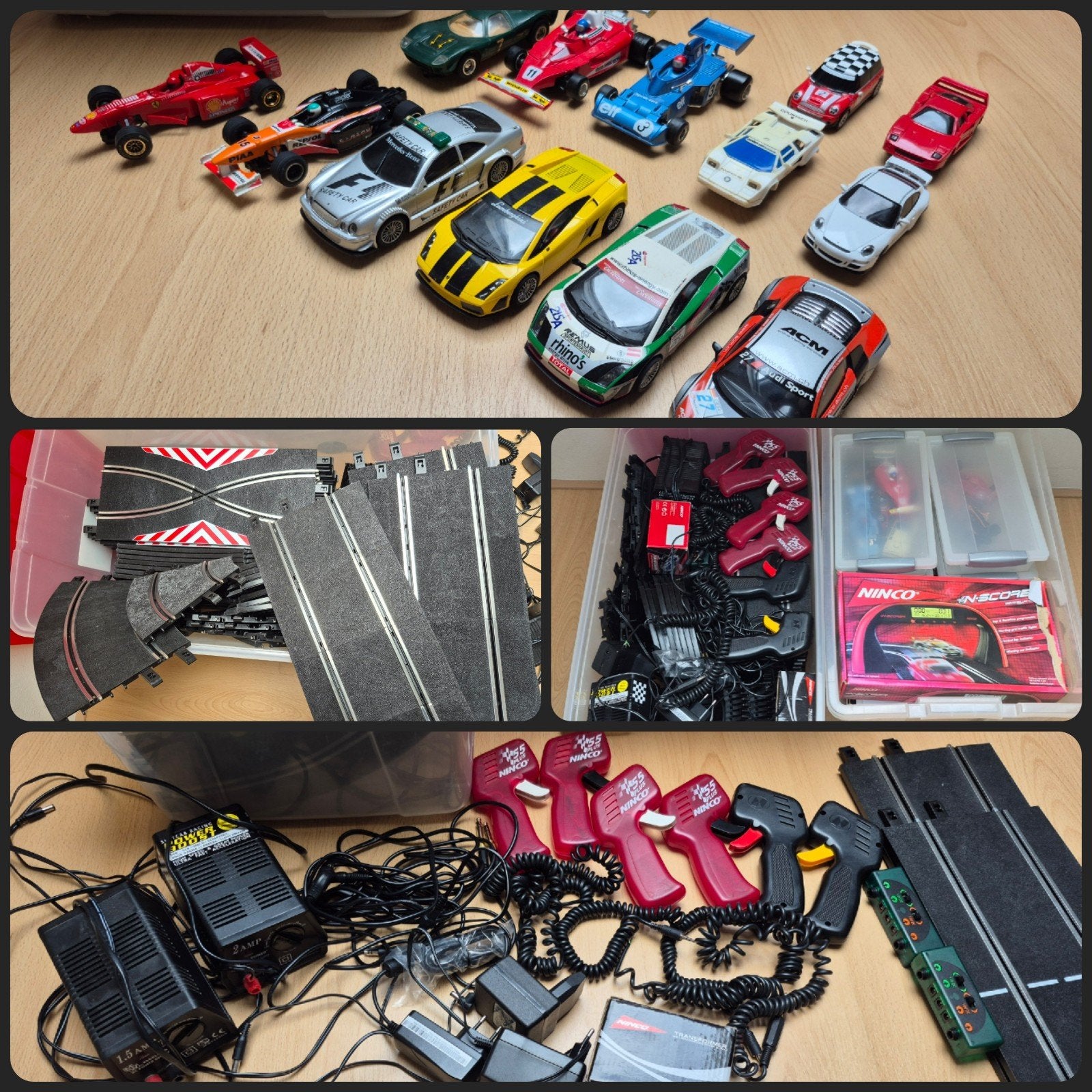 Zeer grote Ninco Slotrace baan set complete hobby autos baan, Elektrisch, Ophalen, Overige merken, Racebaan