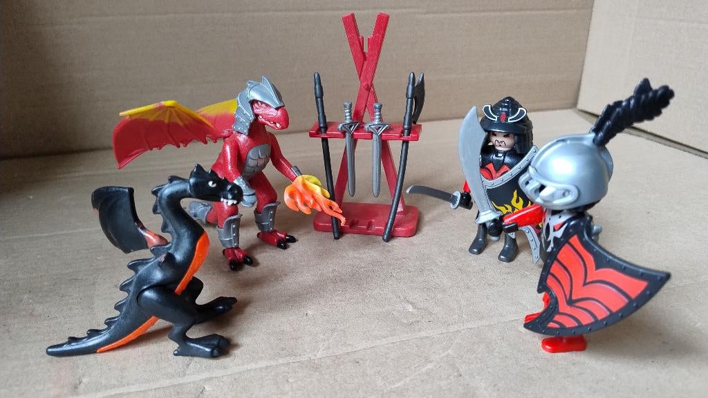 Playmobil setje Dungeons and Dragons 2 poppetjes 2 draken, Ophalen of Verzenden, Gebruikt, Los playmobil