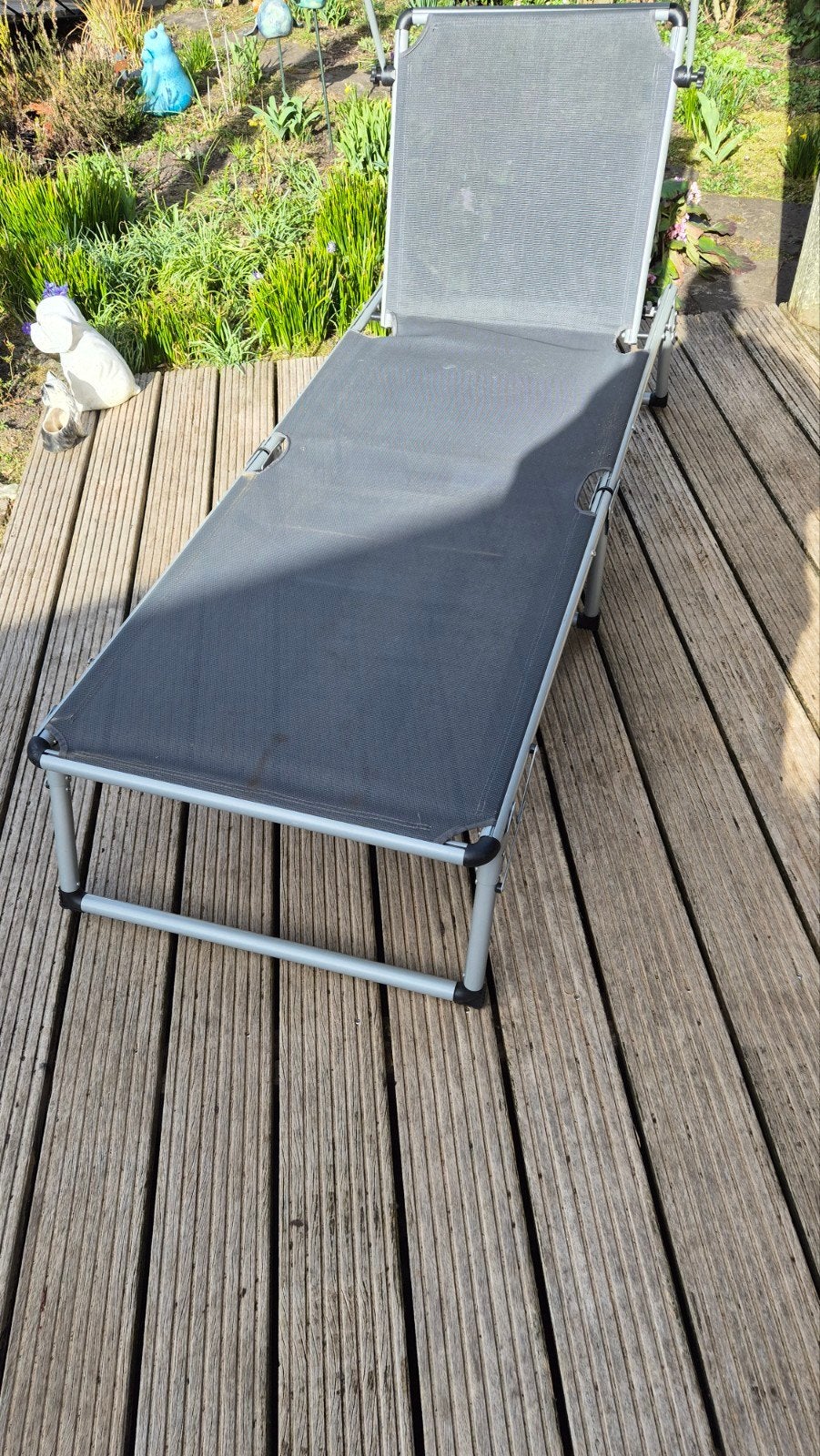 ligbed grijs, Tuin en Terras, Ophalen, Gebruikt, Aluminium