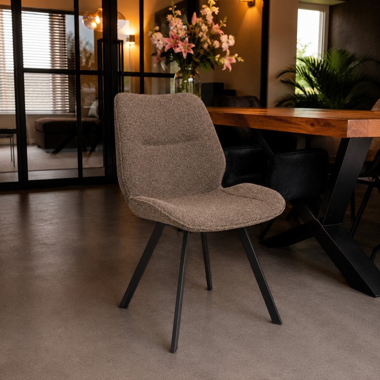 Eetkamerstoel taupe | Nieuw in doos | Vanaf €60, Private label, Overige kleuren, Private label, Nieuw