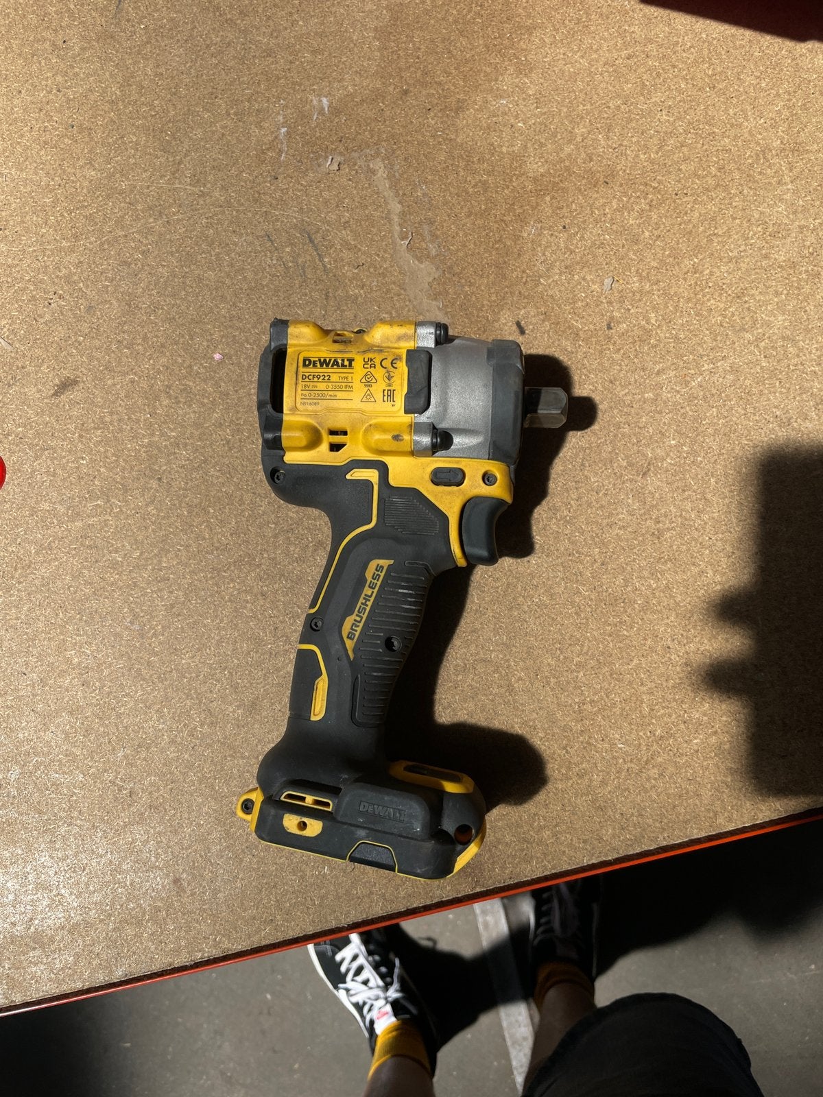 Dewalt DCF922 Slagmoersleutel, Ophalen of Verzenden, Gebruikt