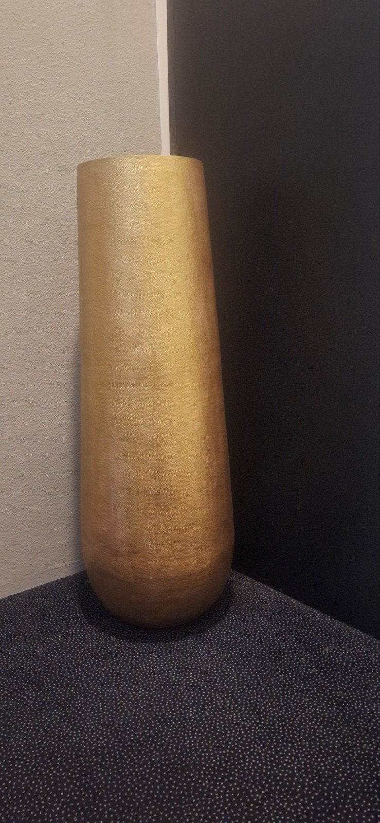 Gouden vloervaas 1.20m - Blikvanger voot Takken & Decoratie, Ophalen, Zo goed als nieuw, Goud, Overige materialen