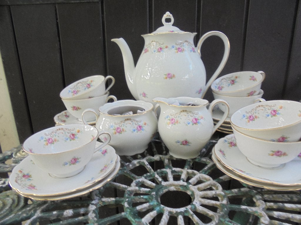 Koffieservies Seltmann Weiden Bavaria NORA met bloemetjes, Antiek en Kunst, Ophalen of Verzenden