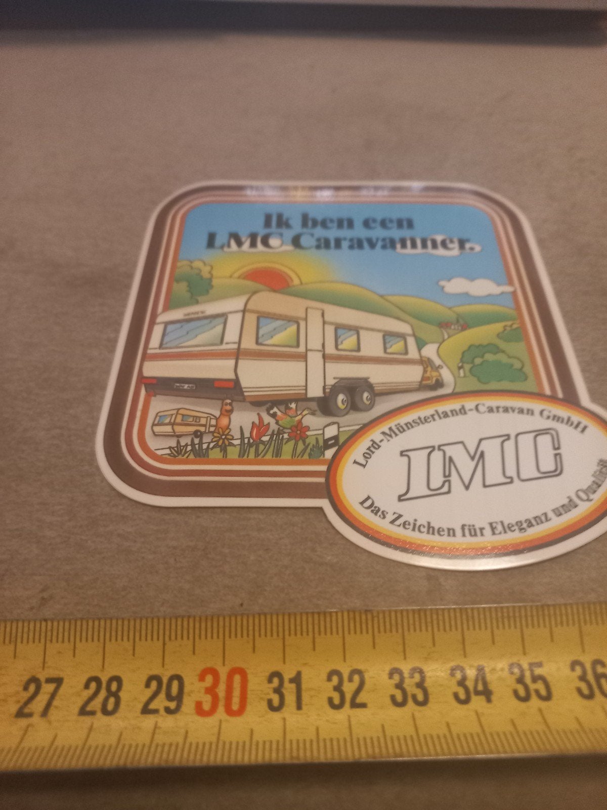 Vintage LMC Caravanner sticker - Ik ben een LMC Caravanner, Ophalen of Verzenden