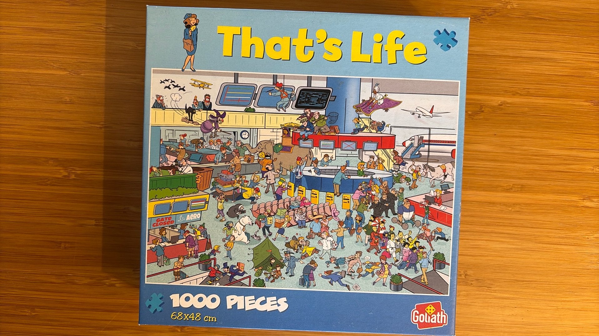 Goliath That’s Life puzzel 1000 stukjes, De Luchthaven, Ophalen of Verzenden, 500 t/m 1500 stukjes, Zo goed als nieuw, Legpuzzel