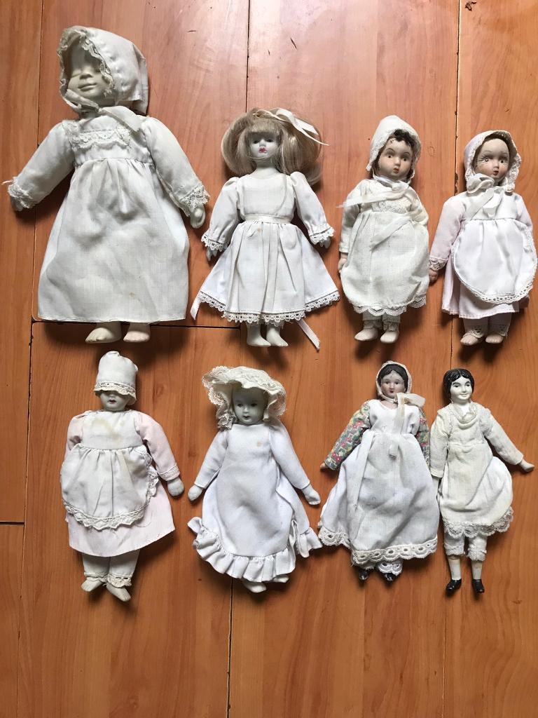 Antieke porseleinen poppetjes, Antiek en Kunst, Antiek | Speelgoed, Ophalen of Verzenden