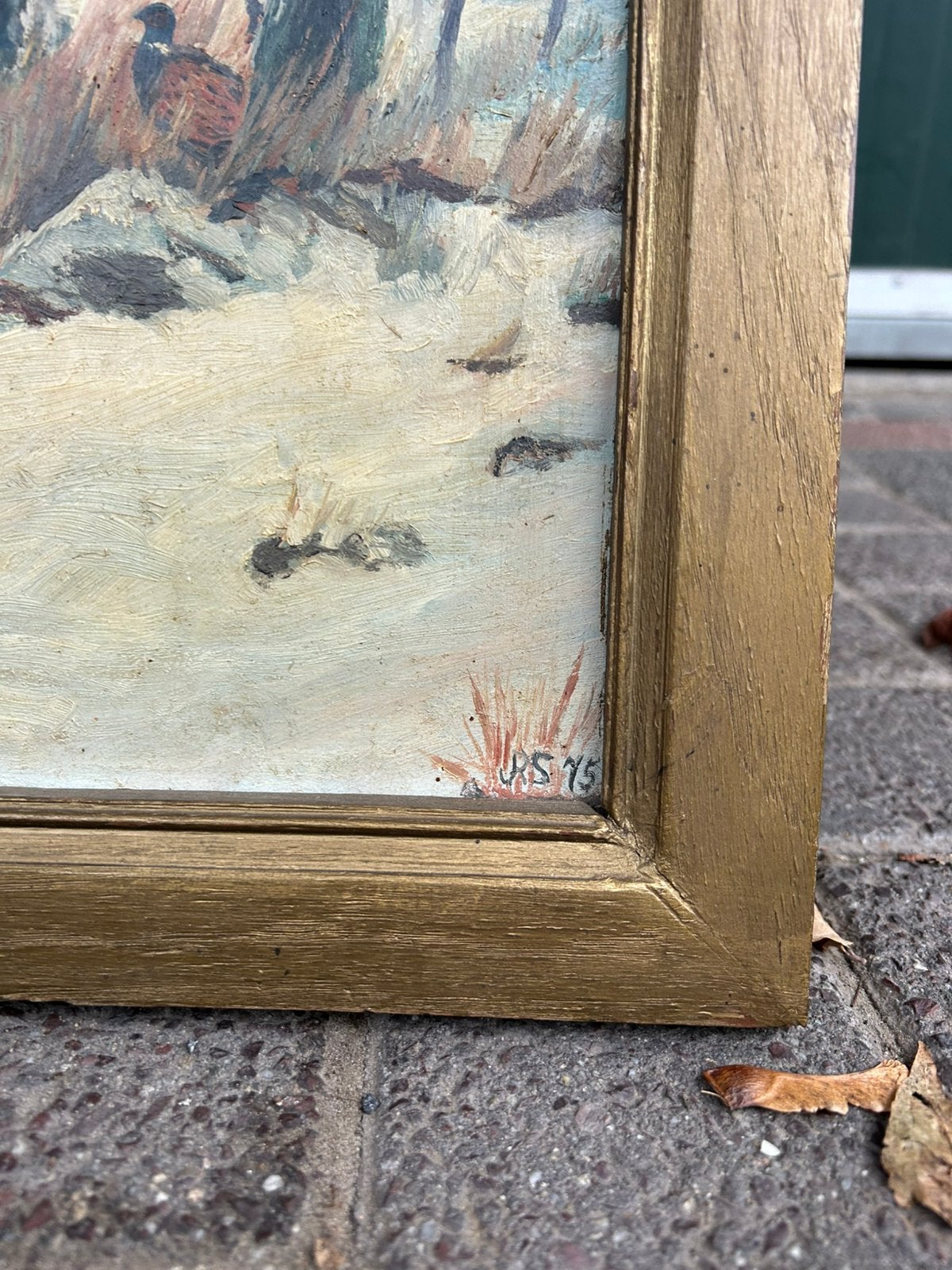 Vintage olieverf schilderij, winter. Bertil Wildbrandt, Ophalen of Verzenden, Vintage, Landschap