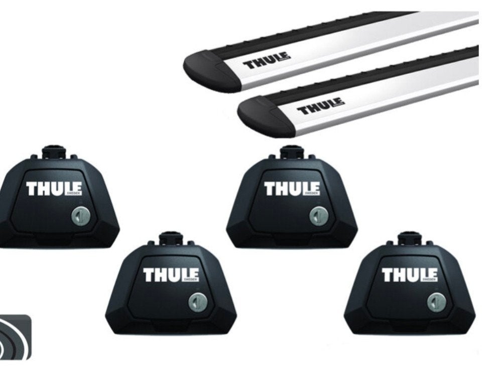 Thule Wingbar dakdragers met adapters voor Peugeot 207, Ophalen, Gebruikt