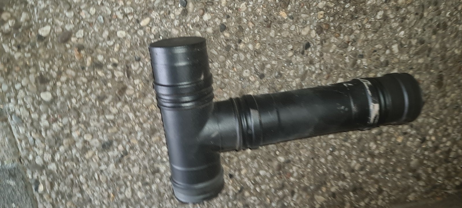 Tstuk plus stukje rechte buis 80mm  oor pelletkachel, Ophalen, Overige brandstoffen, Pelletkachel
