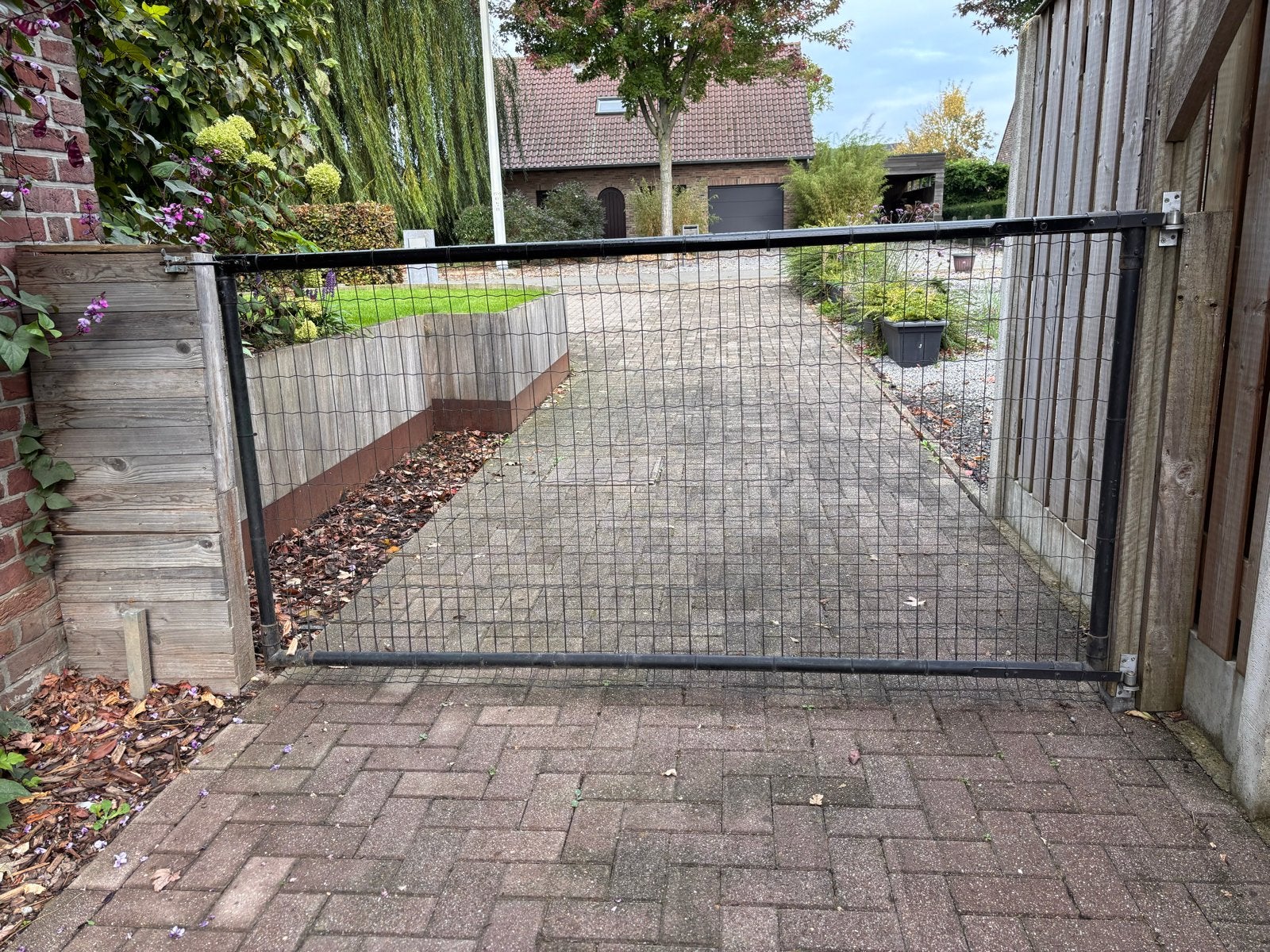 Gebruikt gaashekwerk met poort, Ophalen, Met poort, Gebruikt, Gaashekwerk