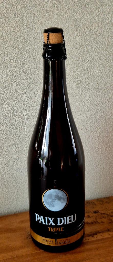 volle 75 cl fles Paix Dieu Triple Abdij bier CAULIER 10 %, Ophalen of Verzenden, Zo goed als nieuw, Flesje(s), Overige merken