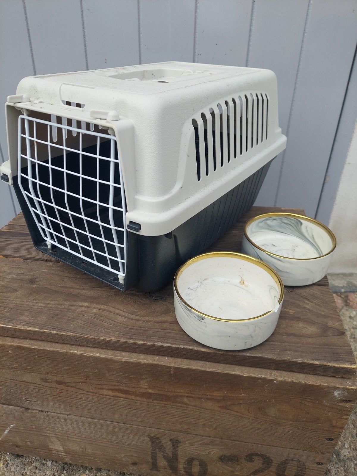 Katten reismand poezenmandje voerbakjes, Ophalen of Verzenden