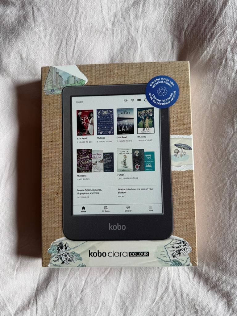 Kobo Clara Color zwart + Groene Sleepcover + nieuw + bon, Computers en Software, E-readers, Ophalen, 6 inch of minder, Bluetooth