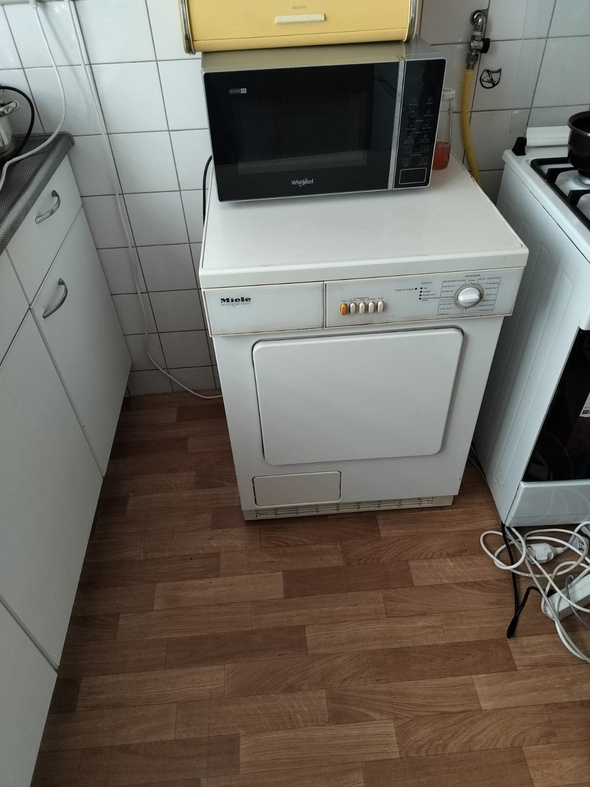 wasdroger, Ophalen, Gebruikt, Luchtafvoer, 85 tot 90 cm