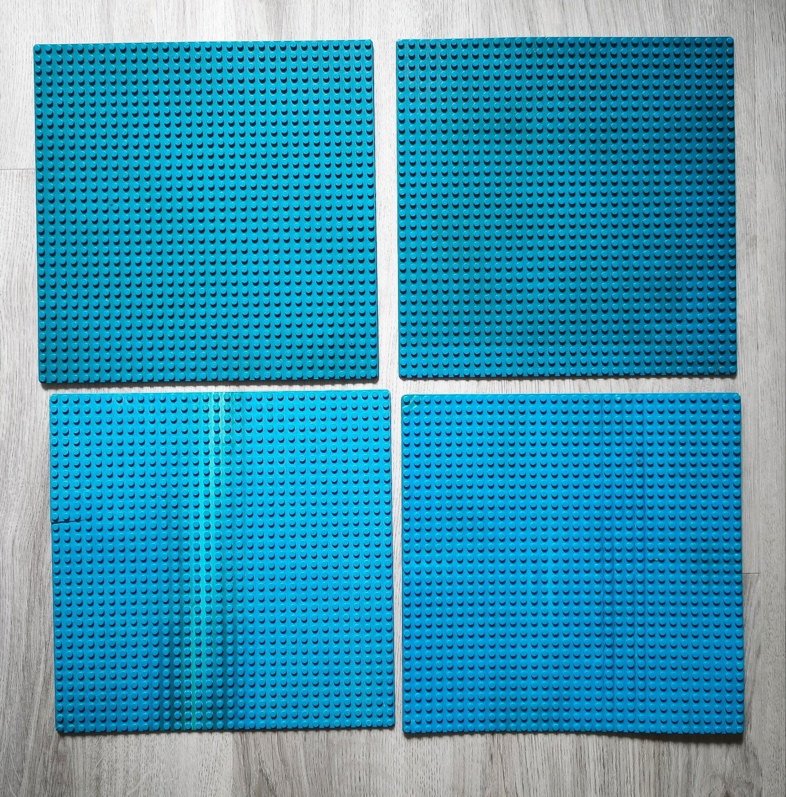 4 Lego bouwplaten grondplaten blauw 32x32, Kinderen en Baby's, Speelgoed | Duplo en Lego, Ophalen of Verzenden, Gebruikt, Grondplaat
