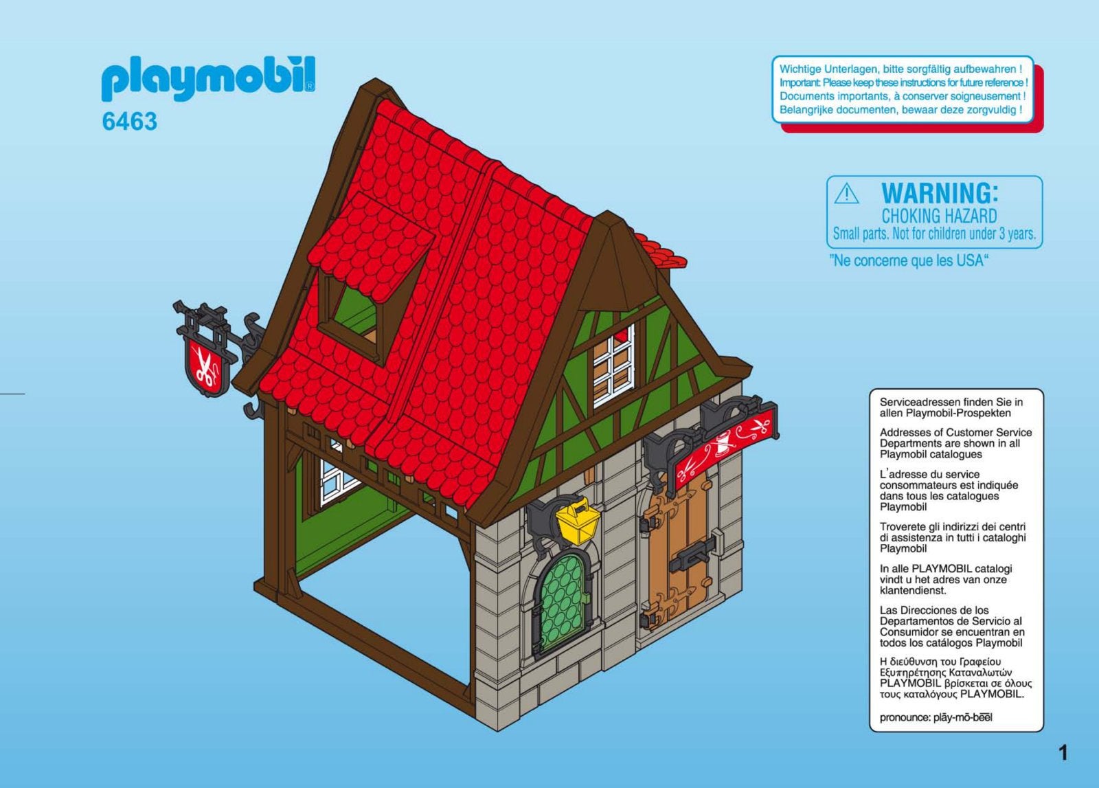 Playmobil Kleermakershuis, Kinderen en Baby's, Speelgoed | Playmobil, Gebouw, Complete set, Nieuw, Historisch