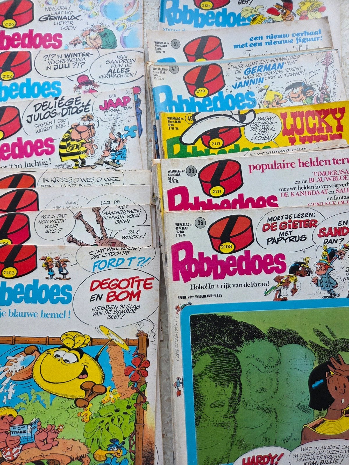 robbedoes weekblad 1978- no 28 t/m 52, Complete serie of reeks, Verzenden, Gelezen