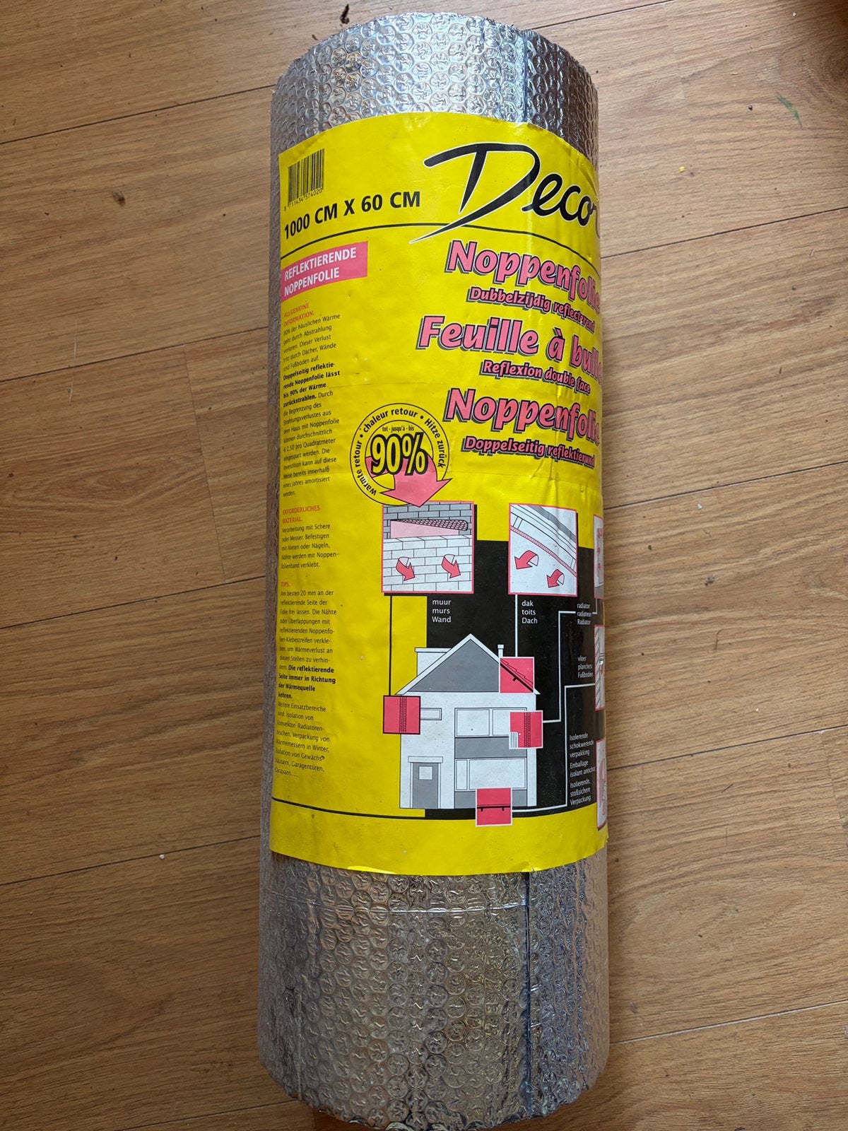 Noppenfolie 6m2 (10x0,6m), Nieuw, 5 tot 10 m², Ophalen, Minder dan 4 cm