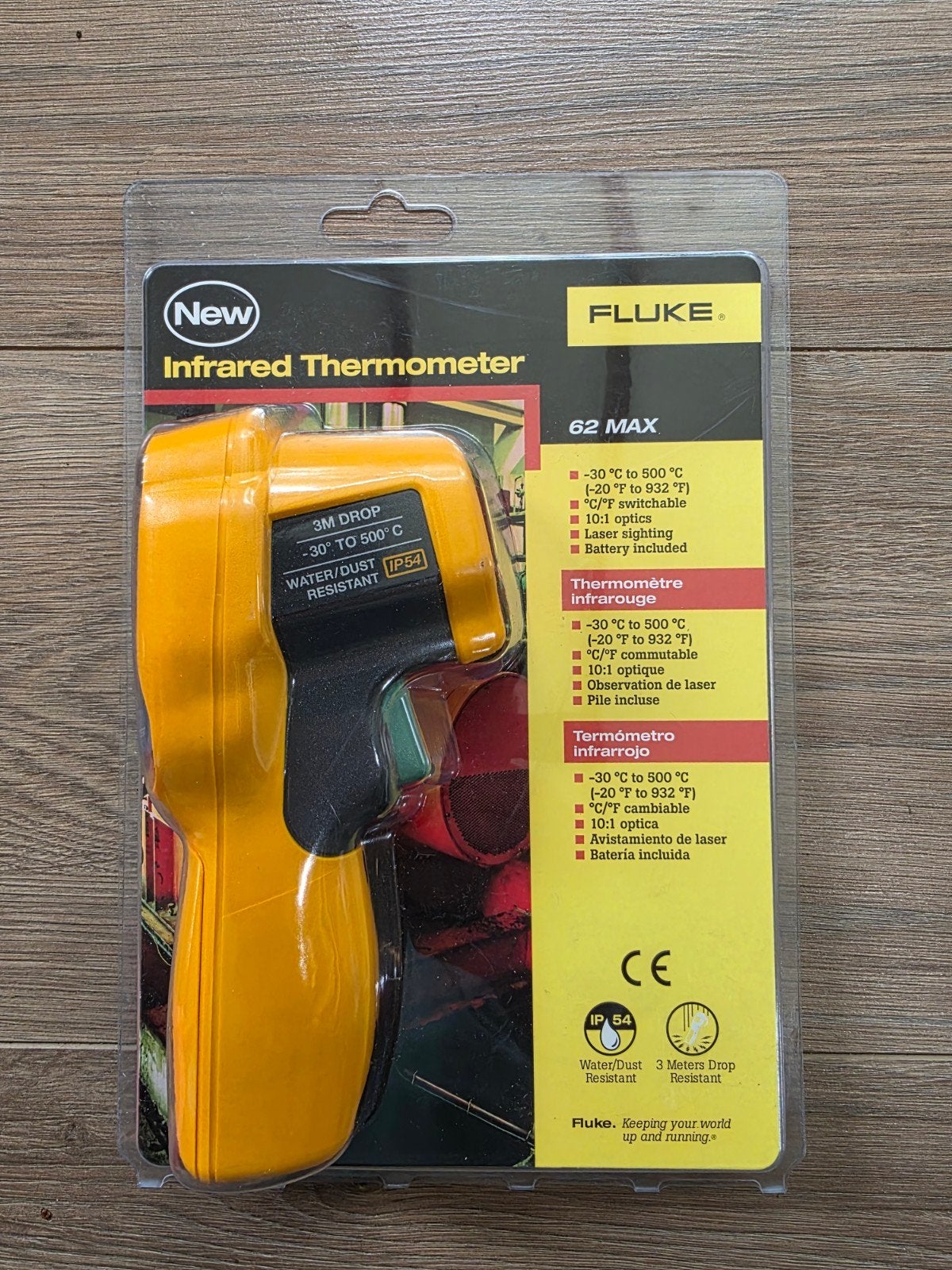 Fluke 62 MAX infrarood thermometer, Doe-het-zelf en Verbouw, Meetapparatuur, Ophalen of Verzenden, Nieuw, Temperatuur