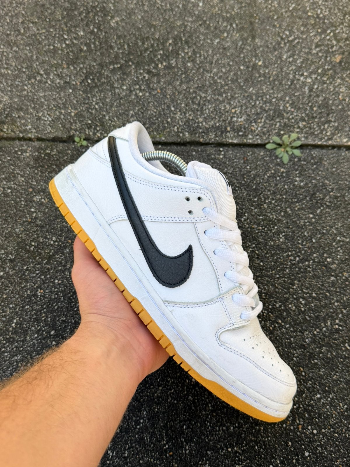 Nike Dunk Low SB White Gum, Ophalen of Verzenden, Zo goed als nieuw, Wit