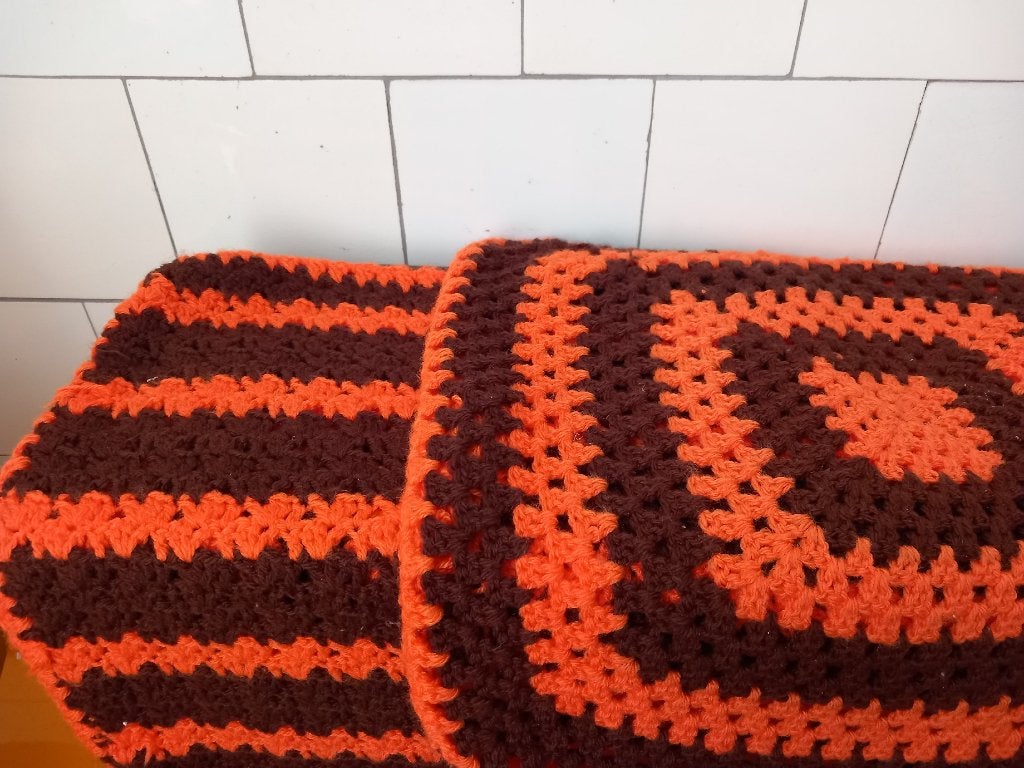 set gehaakte vintage kussenhoezen, bohemian 70er jaren 70s, Ophalen