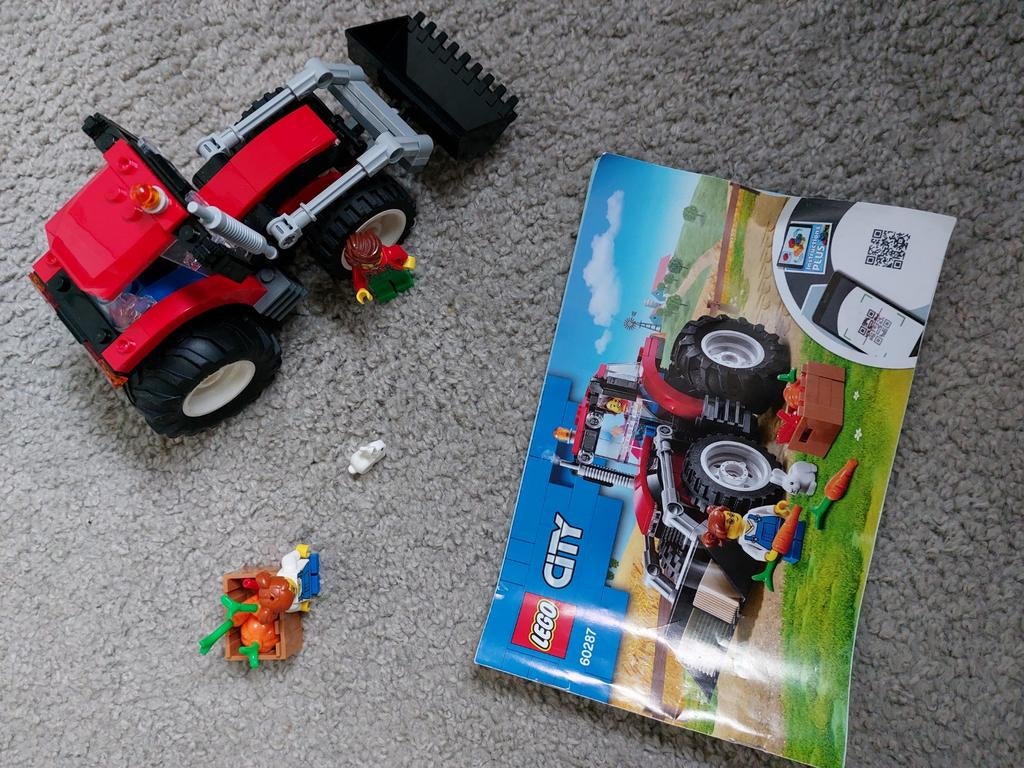 Lego City Tractor 60287 Compleet met Boekje, Ophalen of Verzenden, Zo goed als nieuw, Complete set, Lego