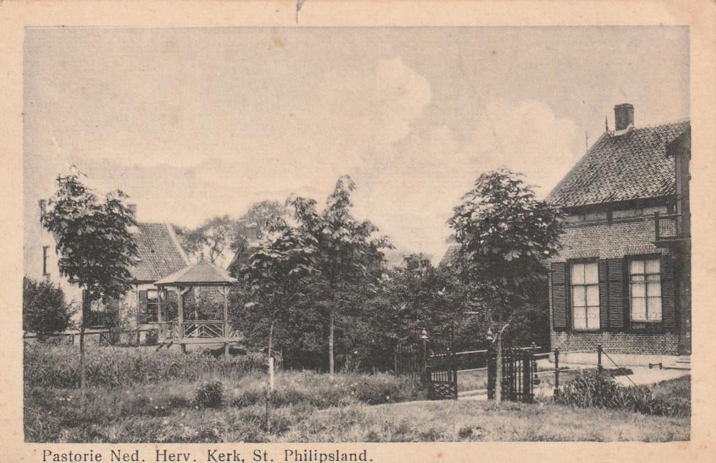 ST. PHILIPSLAND Pastorie Ned. Herv. Kerk 1943, Verzenden, 1940 tot 1960, Gelopen, Zeeland