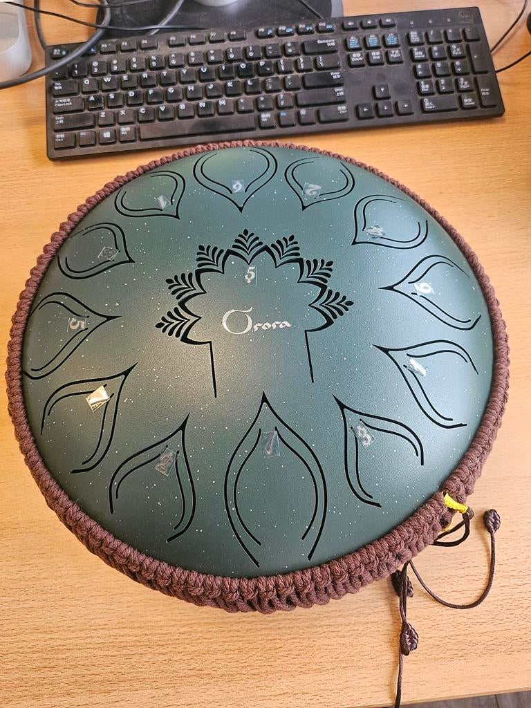 ORORA Handpan Steel Tongue Drum - 13 Noten, Zen & Meditatie, Ophalen