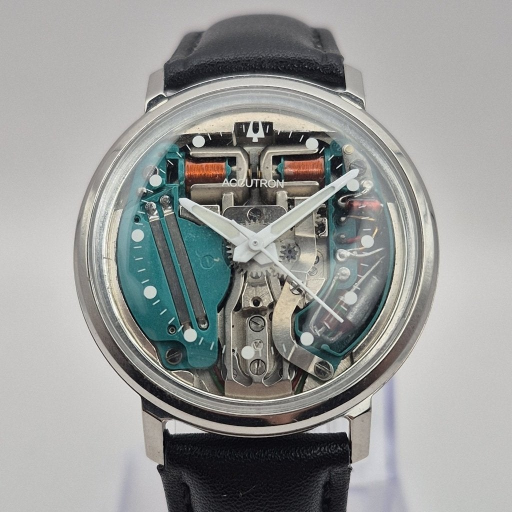 Bulova Accutron 214 Spaceview 1965 M5 stemvork horloge, Ophalen of Verzenden