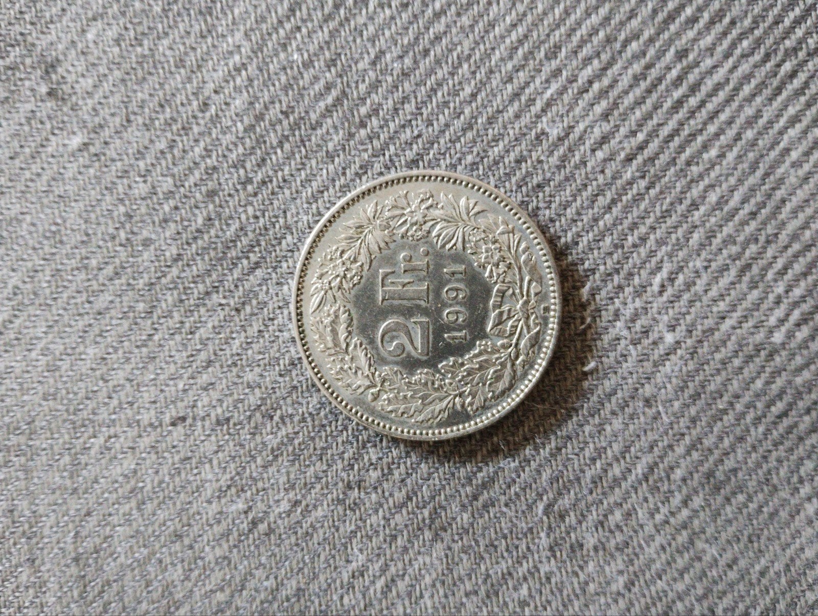 Zwitserse 2 Franken munt uit 1991 (M-0177), Postzegels en Munten, Ophalen of Verzenden, Overige landen, Losse munt