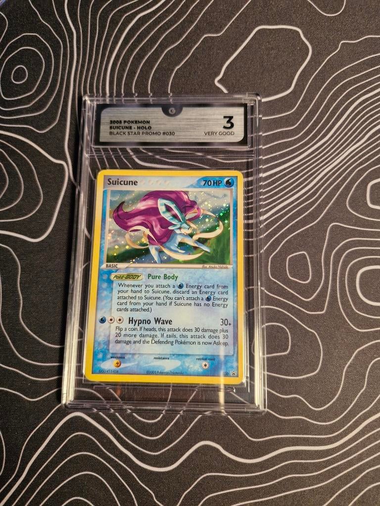 GlobalGrading 3 Suicune Holo Promo 030 Pokemon Kaart, Ophalen