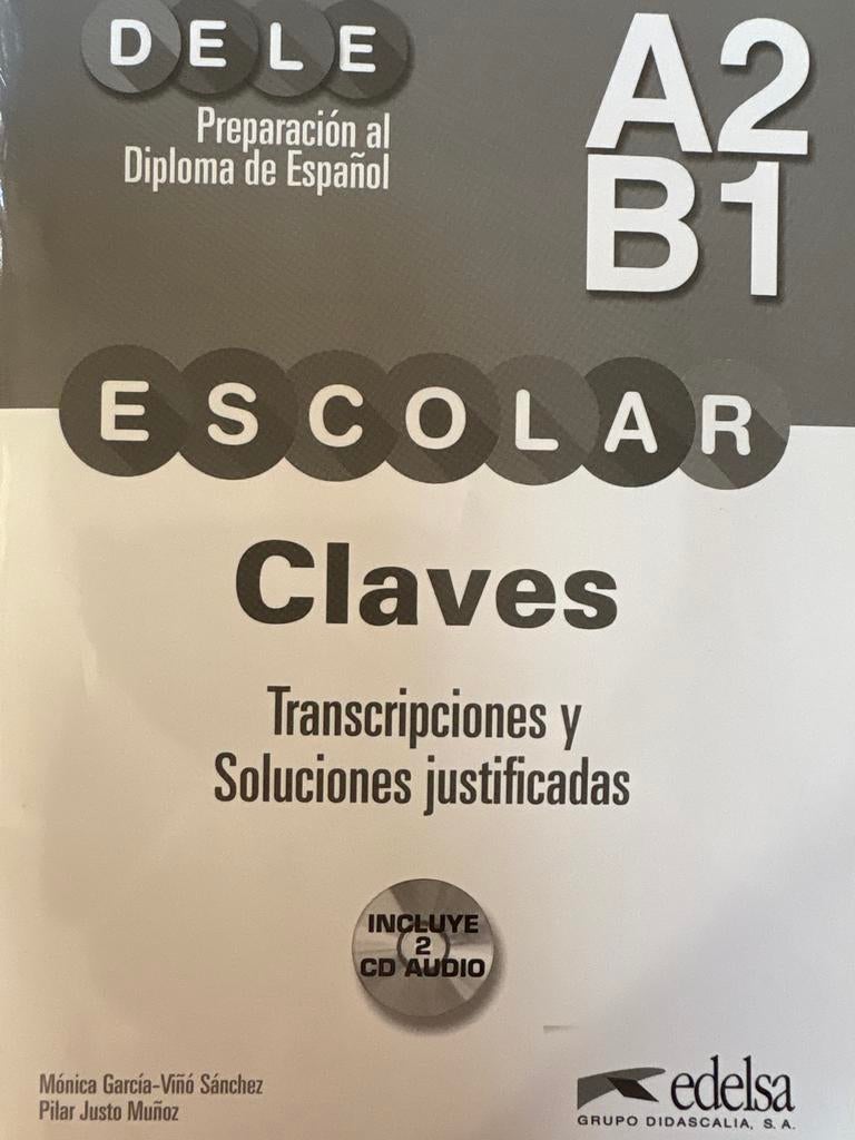 DELE A2 B1 Escolar Claves Spaans Taalboek + 2 CD's, Ophalen of Verzenden, Zo goed als nieuw