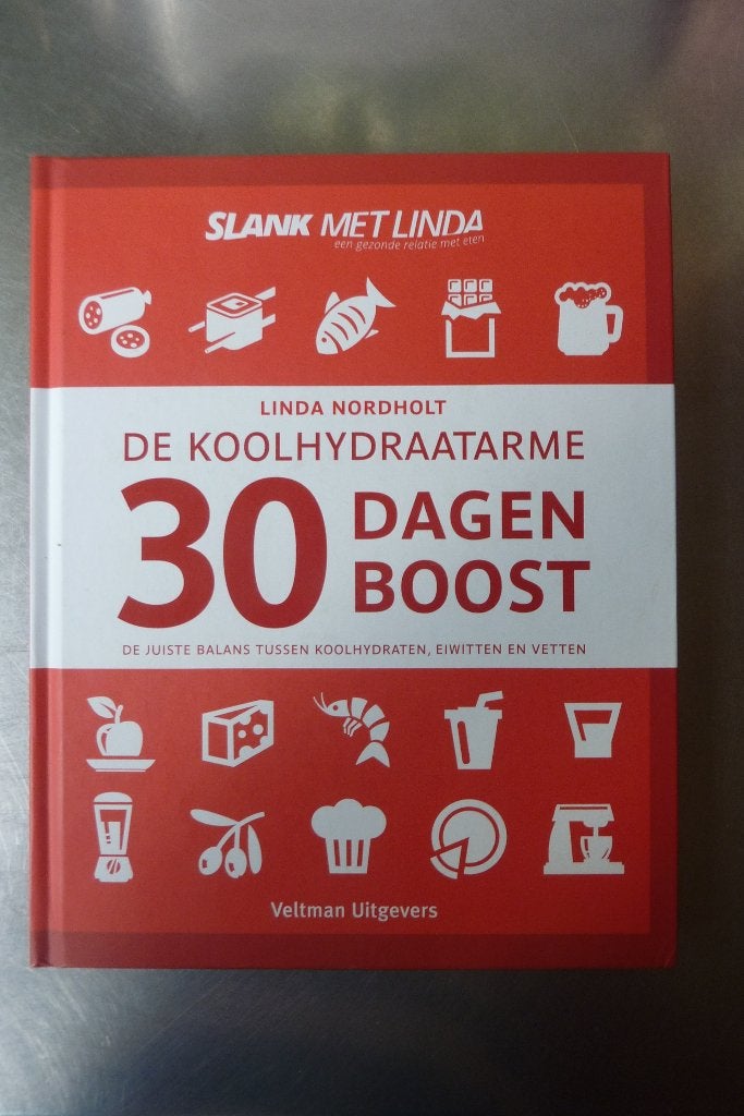 De koolhydraatarme 30 dagen boost - Linda Nordholt, Boeken, Ophalen of Verzenden, Zo goed als nieuw, Gezond koken