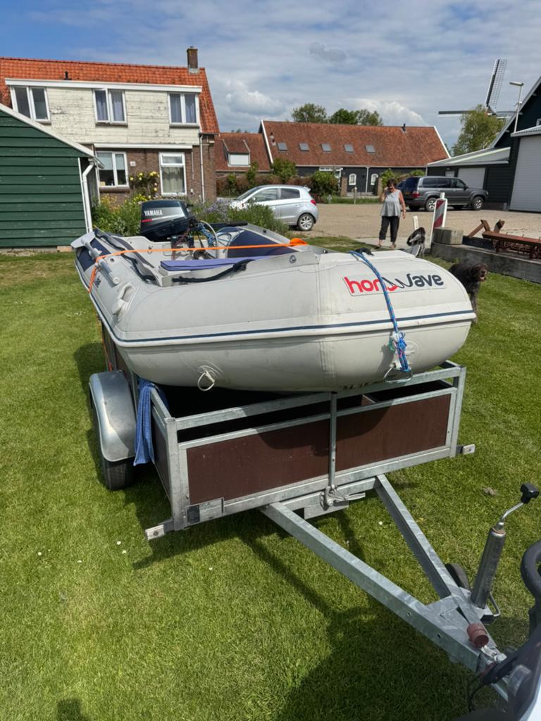 Honwave rubberboot met Yamaha buitenboordmotor (zonder trail, Watersport en Boten, Rubberboten, Ophalen, Yamaha, Overige materialen