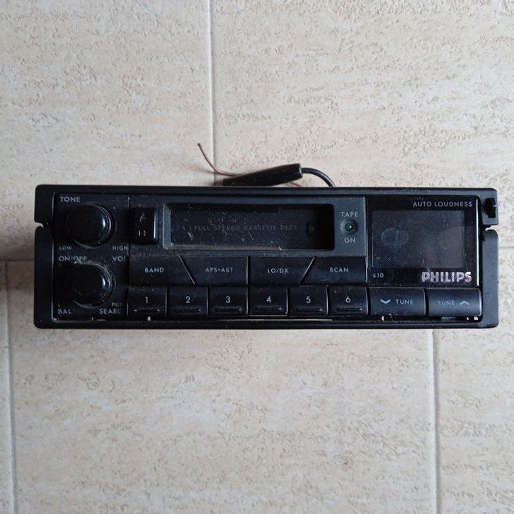 Philips Autoradio Cassettespeler - Vintage, Auto diversen, Autoradio's, Ophalen of Verzenden, Gebruikt