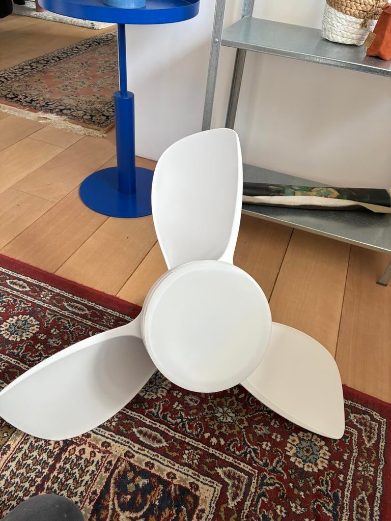 Witte ventilator lamp met 3 bladen, Ophalen, Zo goed als nieuw, Plafondventilator