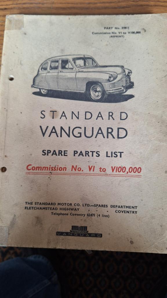 Onderdelen boek standard vanguard, Ophalen of Verzenden