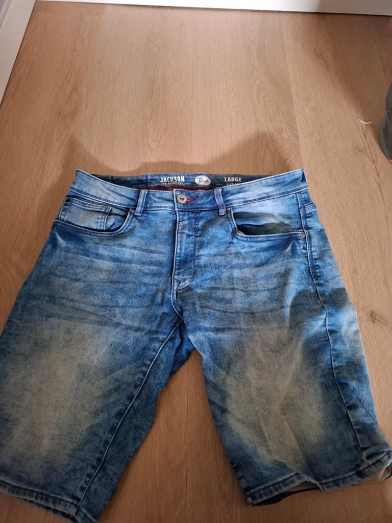 Jackson Red denim shorts - Maat L, W36 - W38 (confectie 52/54), Blauw, Ophalen of Verzenden, Zo goed als nieuw