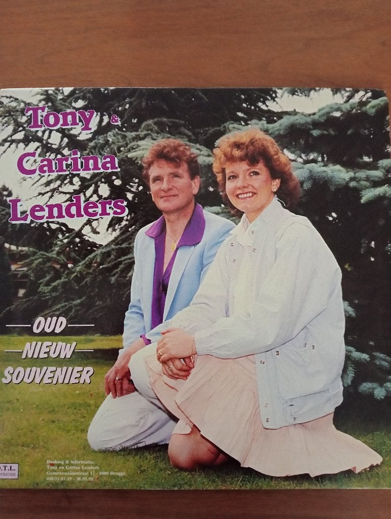 Tony & Carina Lenders "Oud Nieuw Souvenir" (LP 1988 DTL), Originele persing, Ophalen of Verzenden, Zo goed als nieuw, Levenslied of Smartlap