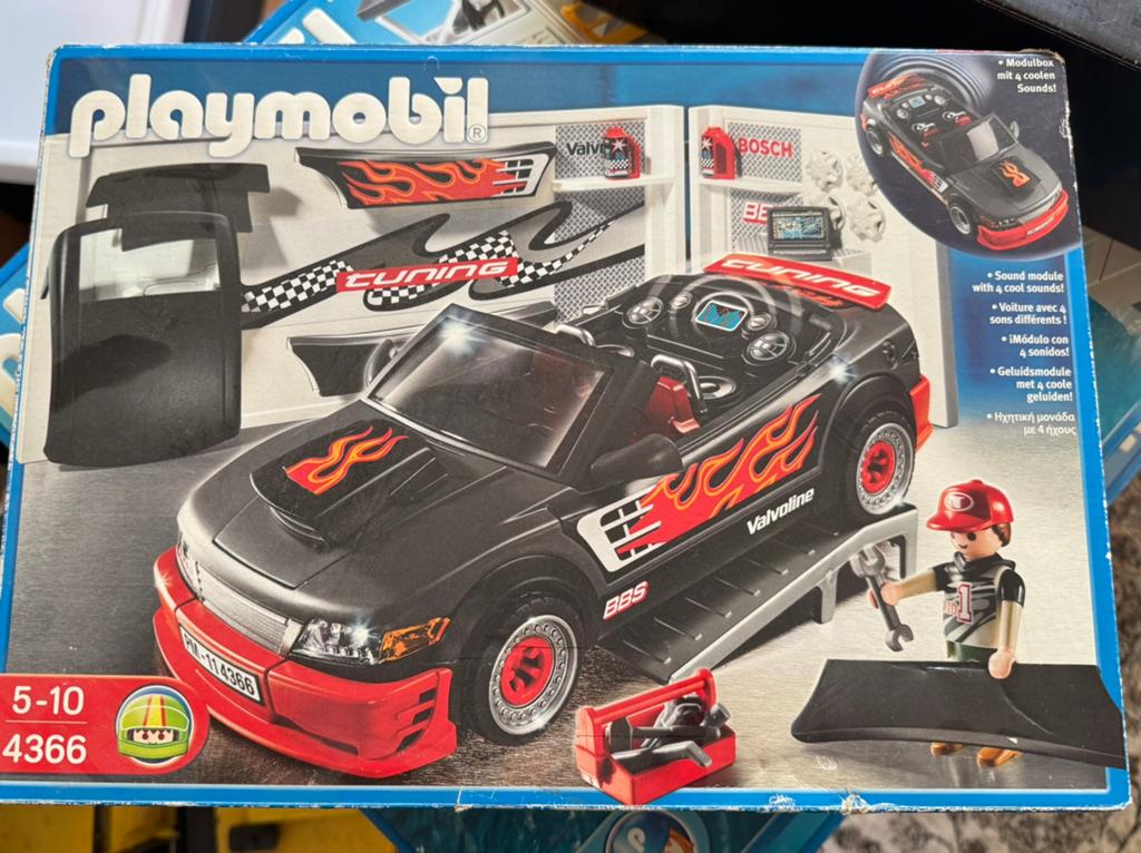 Playmobil race auto, Ophalen, Zo goed als nieuw, Elektrisch, Overige merken