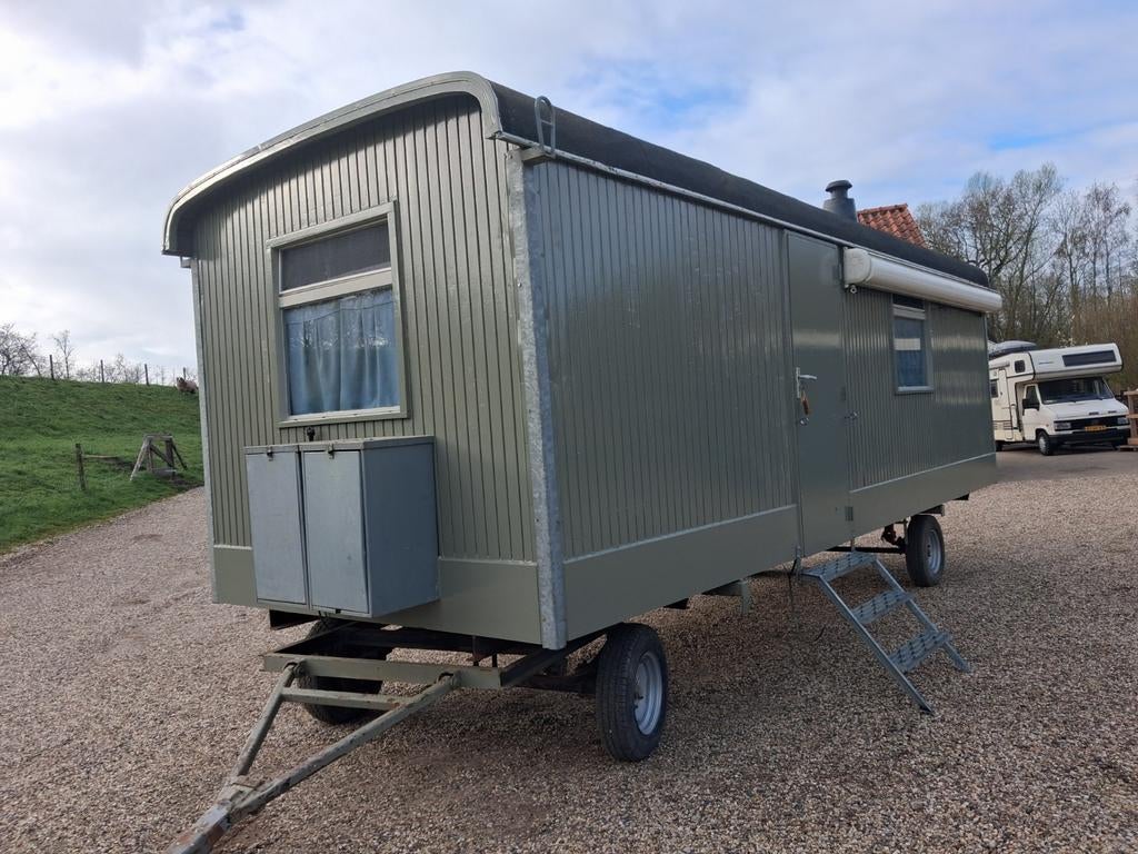 Pipowagen, salonwagen, schaftwagen te koop! 7 METER LANG, Ophalen of Verzenden